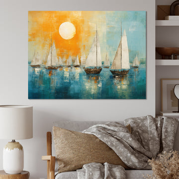 Boat Abstract Coastline I - Boat Canvas Wall Art